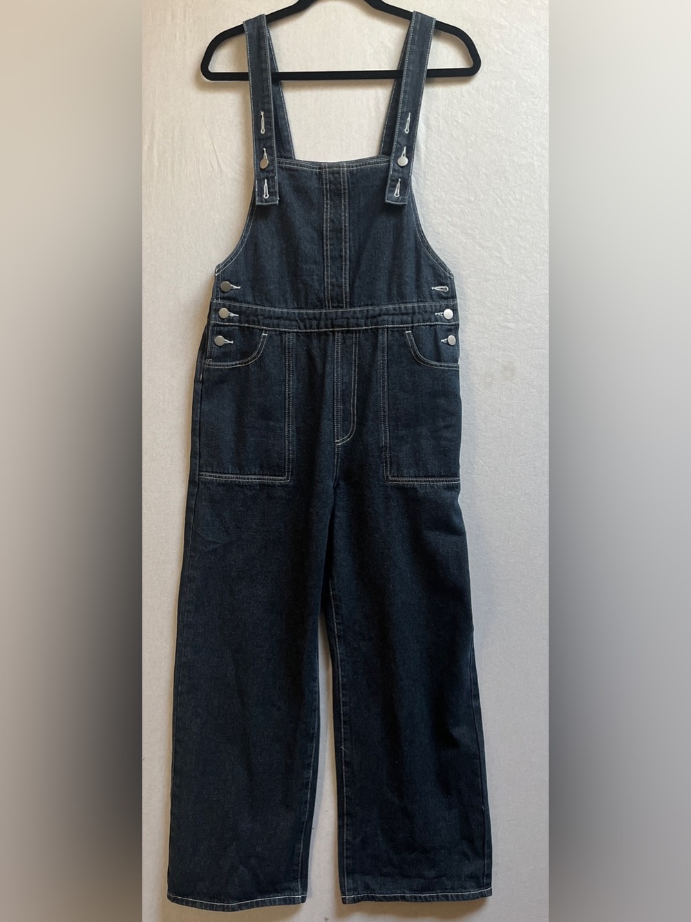 Cider Wide Leg Denim Overalls Womens L